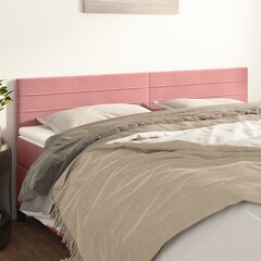 vidaXL voodipeatsid 2 tk, roosa, 90x5x78/88 cm, samet hind ja info | Voodid | kaup24.ee