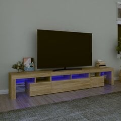 vidaXL telerialus LED-tuledega, Sonoma tamm, 230x36,5x40 cm hind ja info | TV alused | kaup24.ee