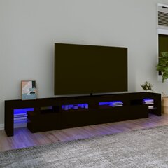 vidaXL telerialus LED-tuledega, must, 280x36,5x40 cm hind ja info | TV alused | kaup24.ee