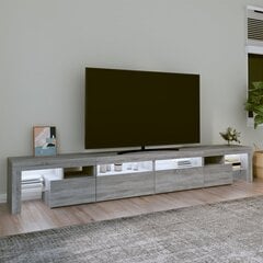 vidaXL telerialus LED-tuledega, hall Sonoma tamm, 280x36,5x40 cm hind ja info | TV alused | kaup24.ee