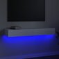 vidaXL telerialus LED-tuledega, valge, 120 x 35 x 15,5 cm цена и информация | TV alused | kaup24.ee