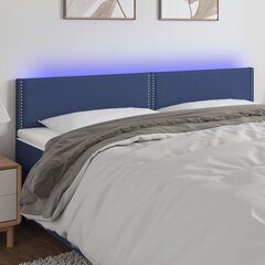 vidaXL LED-voodipeats, sinine, 160x5x78/88 cm, kangas hind ja info | Voodid | kaup24.ee