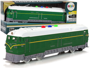 Зеленый поезд со световыми и звуковыми эффектами 1:32 цена и информация | Игрушки для мальчиков | kaup24.ee