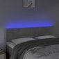 vidaXL LED-voodipeats, helehall, 144x5x78/88 cm, samet цена и информация | Voodid | kaup24.ee