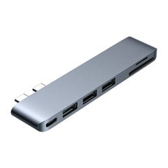 Adapter Ugreen 60560 CM251 6in1 Type-C et HUB USB-C 3USB SD / TF et MacBook Pro цена и информация | Адаптеры и USB-hub | kaup24.ee