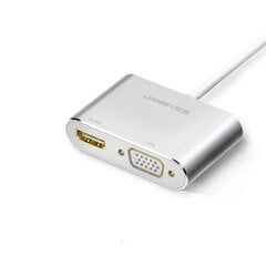 Adapter Ugreen 50317 CM162 2in1 Type-C et HDMI VGA et HUAWEI Mate40/P50 Samsung S20 цена и информация | Адаптеры и USB-hub | kaup24.ee