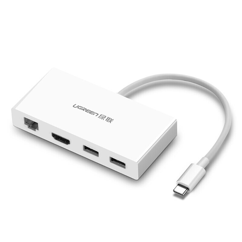 Adapter Ugreen 40377 MM134 4in1 Type-C et 2USB3.0 HDMI 100mbps et HUAWEI Mate40/P50 Samsung S20 цена и информация | USB jagajad, adapterid | kaup24.ee