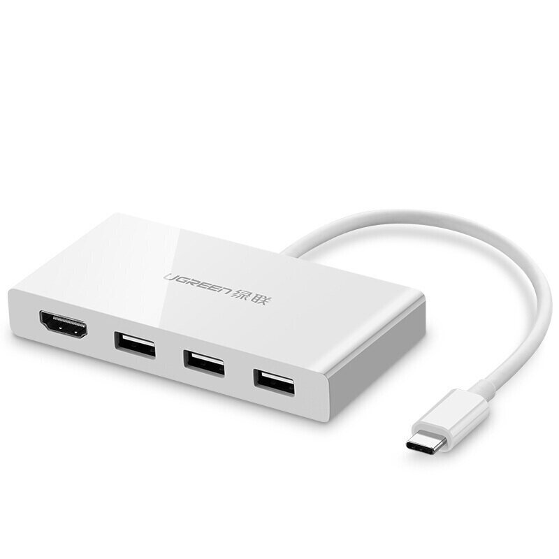 Adapter Ugreen 40374 MM132 4in1 Type-C et 3USB HDMI et HUAWEI Mate40/P50 Samsung S20 цена и информация | USB jagajad, adapterid | kaup24.ee