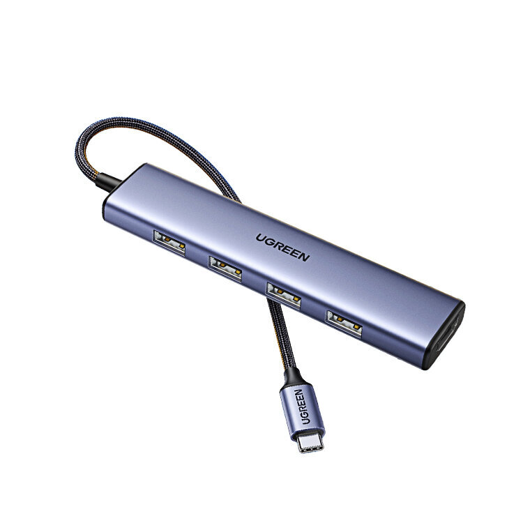 Adapter Ugreen 90370 CM478 5in1 Type-C et HDMI 4USB3.0 et HUAWEI Mate40/P50 Samsung S20 hind ja info | USB jagajad, adapterid | kaup24.ee