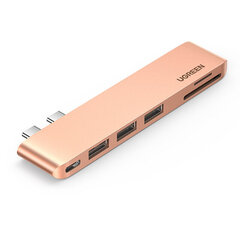 Adapter Ugreen 80553 CM251 6in1 Thunderbolt3 SD/TF 3USB3.0 et MacBookPro/Air цена и информация | Адаптеры и USB-hub | kaup24.ee