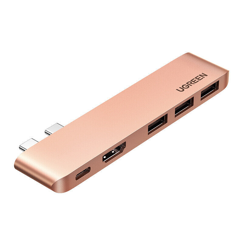 Adapter Ugreen 70406 5in1 Thunderbolt3 HDMI 3USB3.0 et MacBookPro/Air цена и информация | USB jagajad, adapterid | kaup24.ee