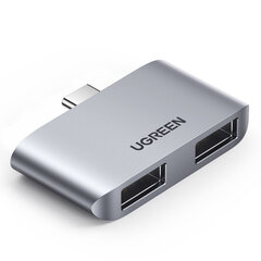 Адаптер Ugreen 10912 CM412 2in1 Type-C До HUB 2USB3.0 для HUAWEI Mate40/P50 Samsung S20 цена и информация | Адаптеры и USB-hub | kaup24.ee