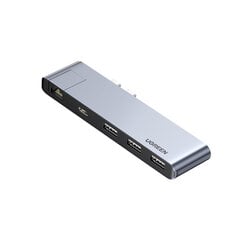 Adapter Ugreen 60565 CM218 5in1 Type-C et Thunderbolt3 3USB3.0 1000mbps et MacBookPro/Air цена и информация | Адаптеры и USB-hub | kaup24.ee