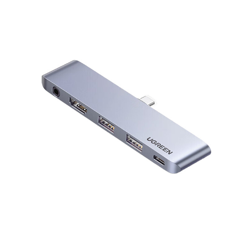 Adapter Ugreen 20199 CM424 5in1 Type-C et AUX 3.5mm HDMI USB3.0 PD100W et iPadPro цена и информация | USB jagajad, adapterid | kaup24.ee