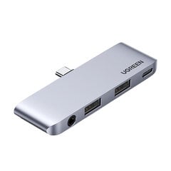 Adapter Ugreen 20198 CM423 4in1 Type-C et HUB AUX 3.5mm USB3.0 PD100W et iPadPro цена и информация | Адаптеры и USB-hub | kaup24.ee