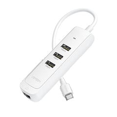 Adapter Ugreen 50625 CM530 4in1 Type-C et 3USB3.0 1000mbps et HUAWEI Mate40/P50 Samsung S20 hind ja info | USB jagajad, adapterid | kaup24.ee