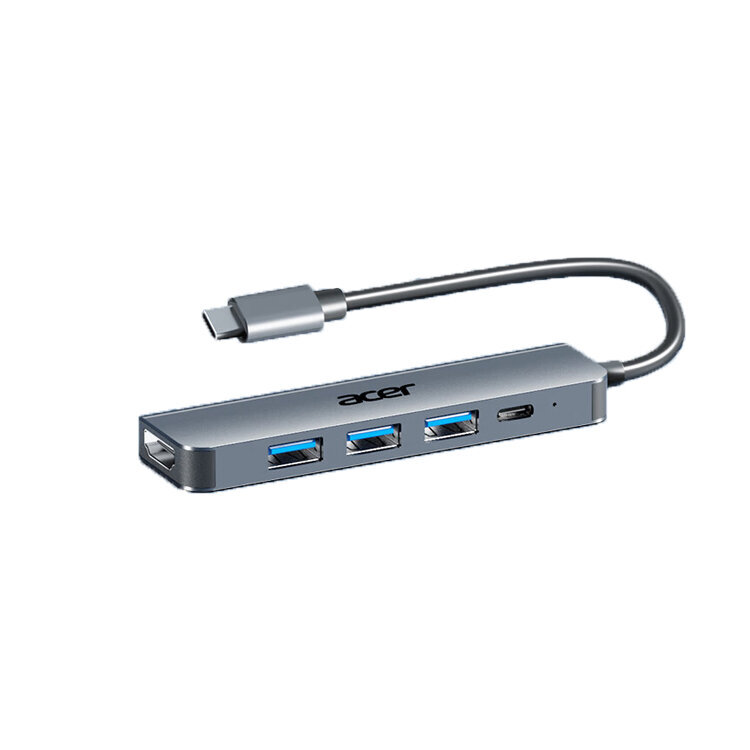 Adapter Acer HY41-T5-1 5in1 Type-C et HUB 3USB3.0 PD100W HDMI et HUAWEI Mate40/P50 Samsung S20 цена и информация | USB jagajad, adapterid | kaup24.ee
