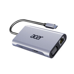 Adapter Acer HY41-T7 7in1 Type-C et PD HDMI 100mbps VGA 3USB et HUAWEI Mate40/P50 Samsung S20 цена и информация | Адаптеры и USB-hub | kaup24.ee