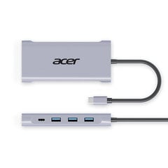 Adapter Acer HY41-T10 10in1 Type-C et 2PD HDMI SD/TF 100mbps VGA 2USB2.0 USB3.0 et HUAWEI Mate40/P50 Samsung S20 цена и информация | Адаптеры и USB-hub | kaup24.ee