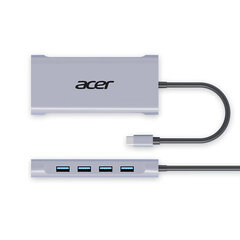 Адаптер Acer HY41-T10-1 11in1 Type-C До AUX PD HDMI 100mbps VGA SD/TF 4USB для HUAWEI Mate40/P50 Samsung S20 цена и информация | Адаптеры и USB-hub | kaup24.ee