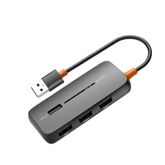 Adapter Erazer HA04-1 4in1 USB et 4USB2.0 ABS 0.15m цена и информация | Адаптеры и USB-hub | kaup24.ee