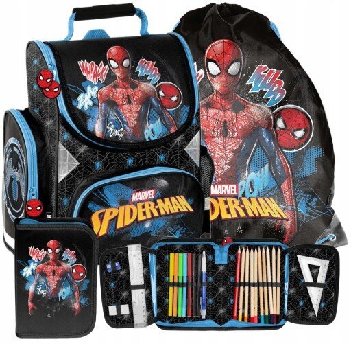 Kooli seljakoti komplekt Spiderman цена и информация | Koolikotid, sussikotid | kaup24.ee