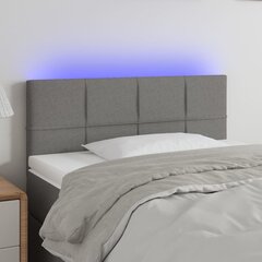 vidaXL LED-voodipeats, tumehall, 90x5x78/88 cm, kangas цена и информация | Кровати | kaup24.ee