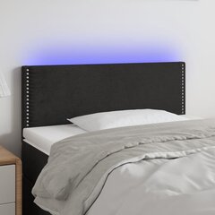 vidaXL LED-voodipeats, must, 100x5x78/88 cm, samet цена и информация | Кровати | kaup24.ee