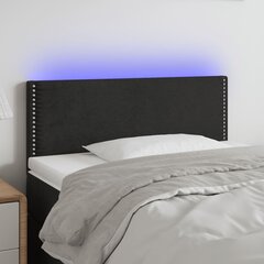 vidaXL LED-voodipeats, must, 90x5x78/88 cm, samet цена и информация | Кровати | kaup24.ee