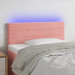 vidaXL LED-voodipeats, roosa, 90x5x78/88 cm, samet цена и информация | Кровати | kaup24.ee