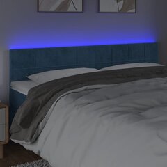 vidaXL LED-voodipeats, tumesinine, 200x5x78/88 cm, samet hind ja info | Voodid | kaup24.ee