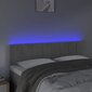 vidaXL LED-voodipeats, helehall, 144x5x78/88 cm, samet цена и информация | Voodid | kaup24.ee