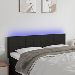 vidaXL LED-voodipeats, must, 144x5x78/88 cm, kangas цена и информация | Кровати | kaup24.ee
