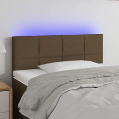 vidaXL LED-voodipeats, tumepruun, 100x5x78/88 cm, kangas цена и информация | Кровати | kaup24.ee