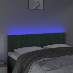 vidaXL LED-voodipeats, tumeroheline, 144x5x78/88 cm, samet hind ja info | Voodid | kaup24.ee