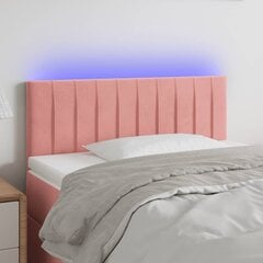 vidaXL LED-voodipeats, roosa, 90x5x78/88 cm, samet hind ja info | Voodid | kaup24.ee