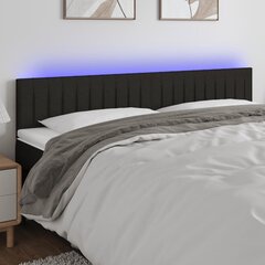 vidaXL LED-voodipeats, must, 180x5x78/88 cm, kangas hind ja info | Voodid | kaup24.ee