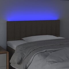 vidaXL LED-voodipeats, pruunikashall, 90x5x78/88 cm, kangas цена и информация | Кровати | kaup24.ee