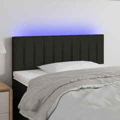 vidaXL LED-voodipeats, must, 90x5x78/88 cm, kangas цена и информация | Кровати | kaup24.ee