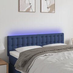 vidaXL LED-voodipeats, sinine, 144x5x78/88 cm, kangas hind ja info | Voodid | kaup24.ee