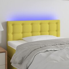 vidaXL LED-voodipeats, roheline, 90x5x78/88 cm, kangas цена и информация | Кровати | kaup24.ee