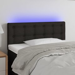 vidaXL LED-voodipeats, must, 90x5x78/88 cm, kangas цена и информация | Кровати | kaup24.ee