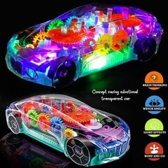Прозрачный автомобиль со световыми и звуковыми эффектами цена и информация | Развивающий мелкую моторику - кинетический песок KeyCraft NV215 (80 г) детям от 3+ лет, бежевый | kaup24.ee
