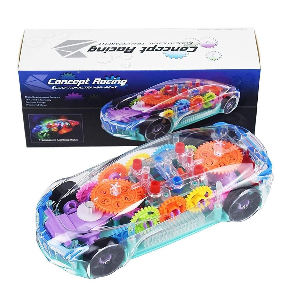 Läbipaistev auto, valgus- ja heliefektidega hind ja info | Poiste mänguasjad | kaup24.ee