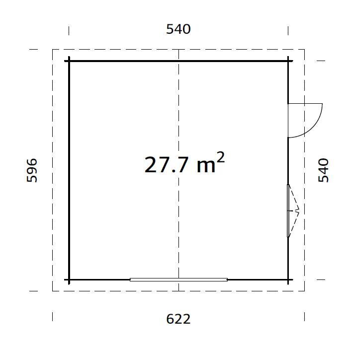 Garaaž Roger 27,7 m² ilma autoväravata pruuni puidukaitsega hind ja info | Kuurid ja aiamajad | kaup24.ee