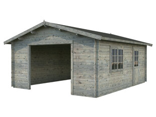 Garaaž Roger 27,7 m² ilma autoväravata halli puidukaitsega hind ja info | Kuurid ja aiamajad | kaup24.ee