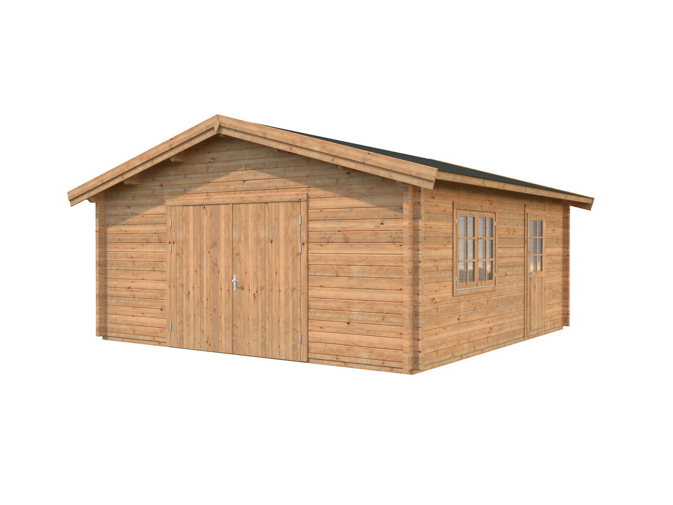 Garaaž Roger 27,7 m² puitväravaga ja pruuni puidukaitsega hind ja info | Kuurid ja aiamajad | kaup24.ee