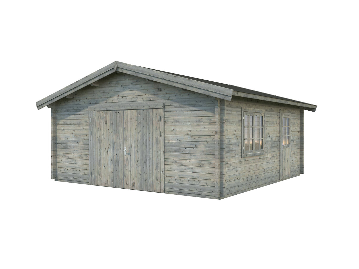Garaaž Roger 27,7 m² puitväravaga ja halli puidukaitsega hind ja info | Kuurid ja aiamajad | kaup24.ee