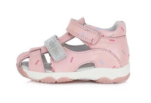 Nahast sandaalid tüdrukutele D.D.STEP .G064-317AM.Baby Pink. цена и информация | Детские сандали | kaup24.ee