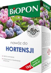 Väetise graanulid Biopon hortensiale, 1 kg цена и информация | Рассыпчатые удобрения | kaup24.ee